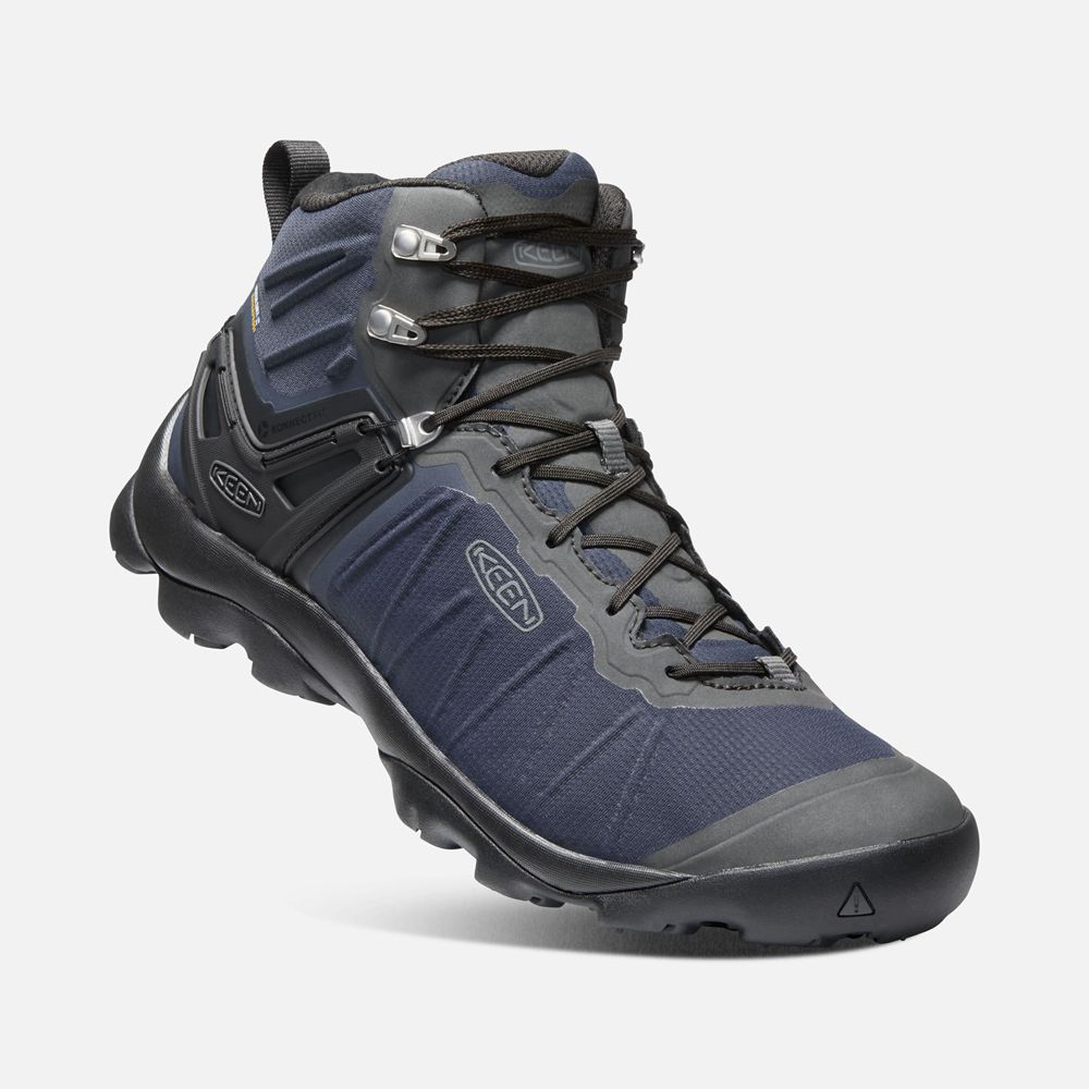 Botas de Seguridad Keen Mexico Azules/Grises - Hombre Venture Mid Waterproof - BY0694582